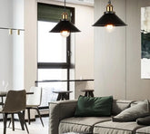 Modern Pendant Light with Iron Shade E27 — Black or Gold