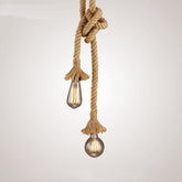Hemp Rope Pendant Light Hand-Braided E27 40W — 1m to 3m