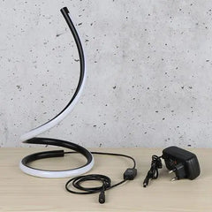 Dimmable Spiral Table Lamp LED Touch Dimmer — White / Black