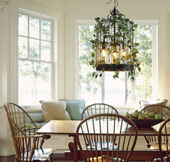 Vintage Birdcage Pendant Light Iron E27 5 Forms Black