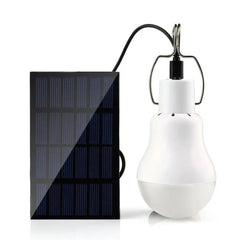 Portable Solar LED Lamp Outdoor — Solar Panel + USB, 5h Autonomy, Hook