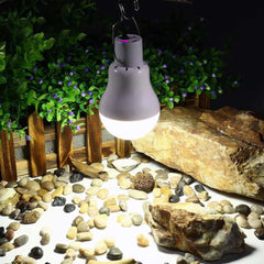 Portable Solar LED Lamp Outdoor — Solar Panel + USB, 5h Autonomy, Hook