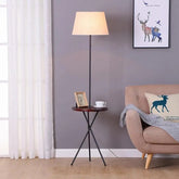 Nordic Side Table Floor Lamp Wood Metal E27 152 cm