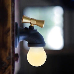 Tap Shape Night Light with Sound Sensor and Rechargeable Battery
