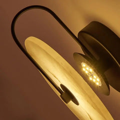 Round Marble Wall Light Iron IP44 LED 3 Sizes