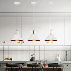 Hammered Metal Pendant Light E27 Black White Grey Gold