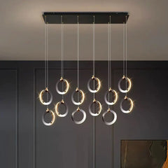 Multi-Head Linear Pendant Light LED Dimmable 5 to 12 Heads