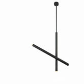 Double Arm Pivot Pendant Light Aluminium Black White 5W 75cm