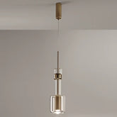 Blown Glass Metal Pendant Light E27 Dimmable Gold Black