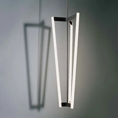 Geometric LED Pendant Light 3-Arm Metal Black White Gold S/M