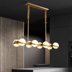 Gold Rope Linear Pendant Light E27 Dimmable IP65