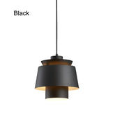 Modern Coloured Metal Pendant Light E27 — Black, Gold, Rose Gold and White