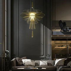 Geometric Metal Pendant Light 3-Light Black Gold S M L