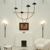 Sculptural Black Pendant Light Dimmable Metal E27 — S/M