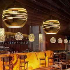 Smoked Brown Glass Globe Pendant Light E27 Metal
