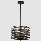 Black Concentric Rings Pendant Light E14 — S Ø32cm / M Ø50cm