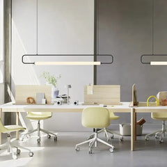 Linear Bar Pendant Light Black Metal Acrylic Bulb Included S/M/L