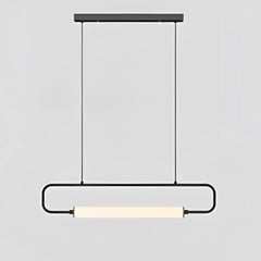 Linear Bar Pendant Light Black Metal Acrylic Bulb Included S/M/L