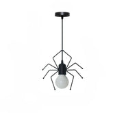 Novelty Spider Figure Pendant Light E27 Metal Black White Yellow