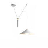 Minimalist Metal Pendant Light E27 Black White Adjustable Cable S/M/L