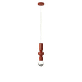 Minimalist Metal Pendant Light 6W LED — Red, Green or Silver, Dimmable Option
