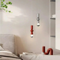 Minimalist Metal Pendant Light 6W LED — Red, Green or Silver, Dimmable Option