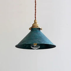 Vintage Metal Pendant Light E27 LED 4 Colours Blue Green White Silver