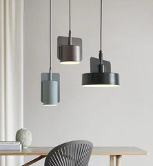 Nordic Modern Pendant Light Metal LED 3 Sizes Grey Black Brown