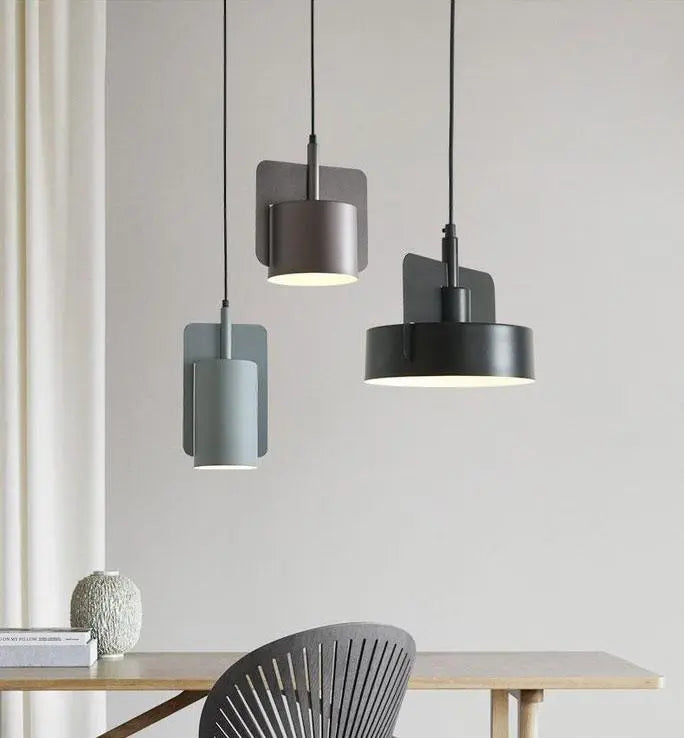 Nordic Modern Pendant Light Metal LED 3 Sizes Grey Black Brown