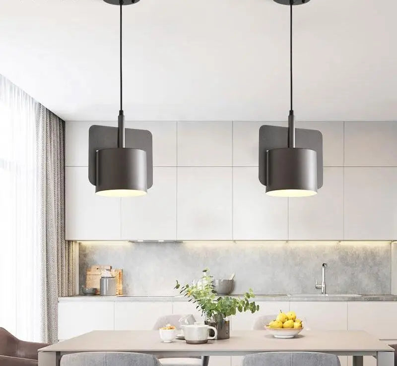 Nordic Modern Pendant Light Metal LED 3 Sizes Grey Black Brown