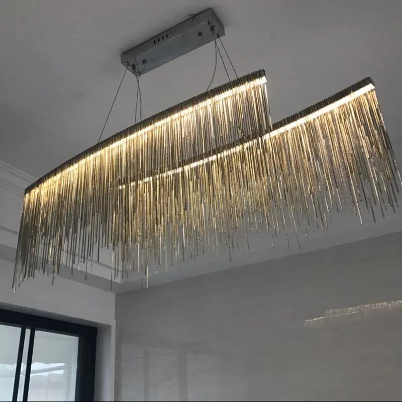 LED Teardrop Chandelier Aluminium Glass Chrome IP44 Warm or Cool White