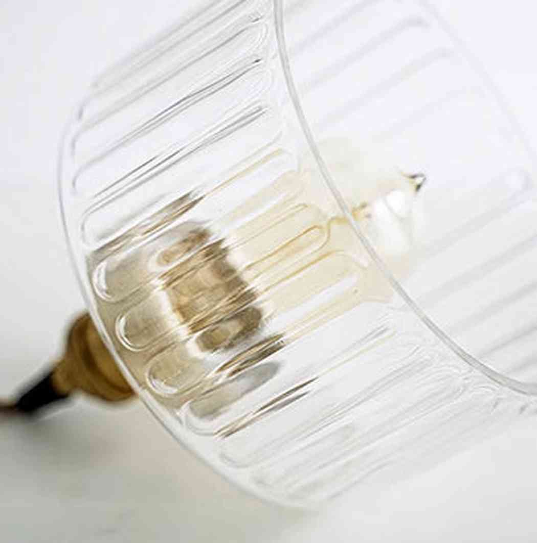 Handblown Glass Pendant Light, Brass