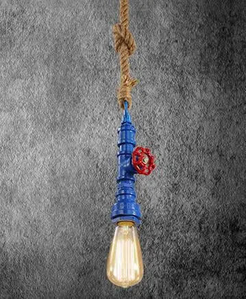 Industrial Hemp Rope Pendant Light E27 — 6 Colours