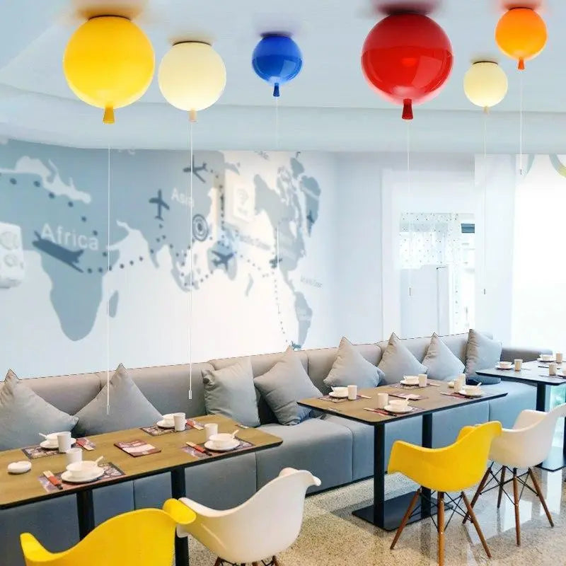 Balloon Ceiling Light Metal Acrylic E27 20 cm 6 Colours