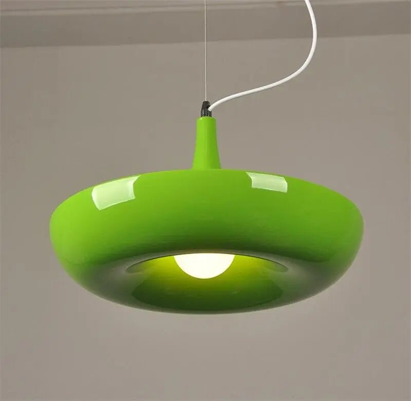 Modern Plant Pendant Lampshade Iron E27 40cm White Black Green