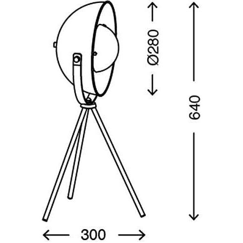 Industrial Cinema Floor Lamp XS Loft Wood Unfinished Metal E27
