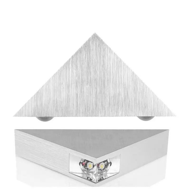 Modern LED Triangular Wall Light Aluminium Crystal 23.5cm