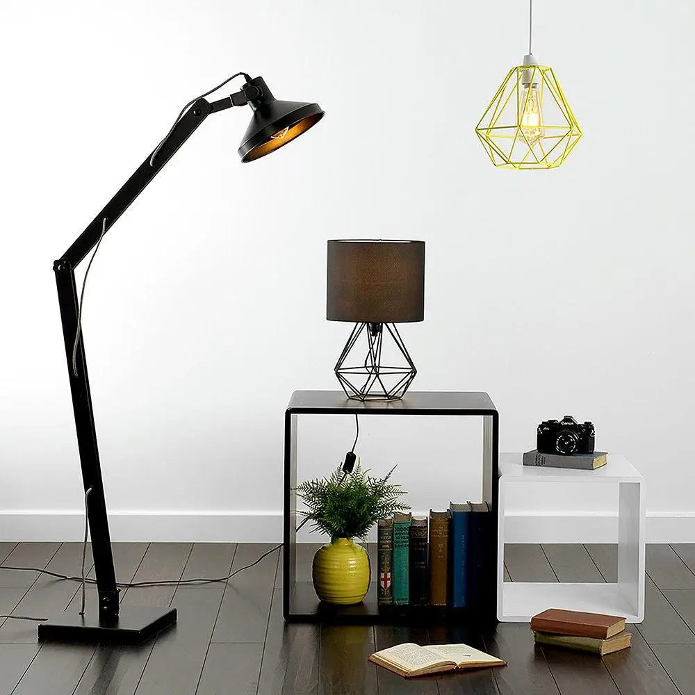 Geometric Frame Pendant Light Aluminium E14 5 Colour Combos