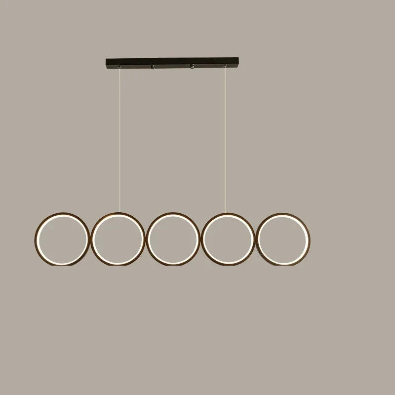 Industrial Ring Pendant Light Metal Acrylic LED Dimmable Black S/M