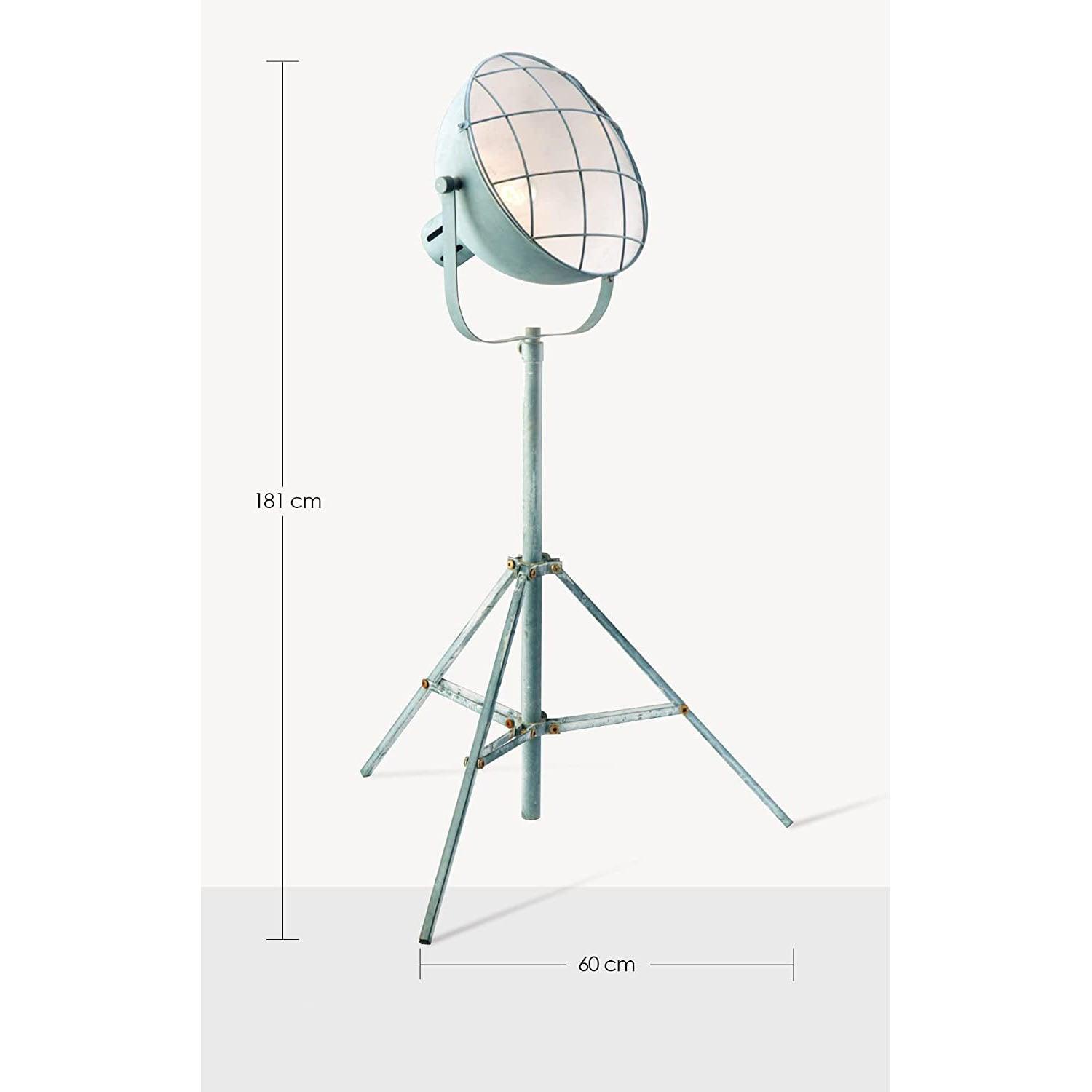 Azur Industrial Floor Lamp Metal 30 cm Shade E27 Max 10W