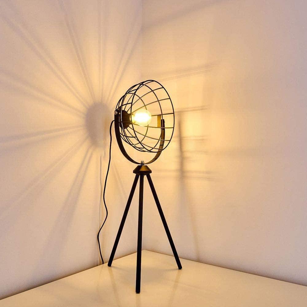 Moon Brut XS Industrial Cinema Floor Lamp Compact Raw Steel Wood E27
