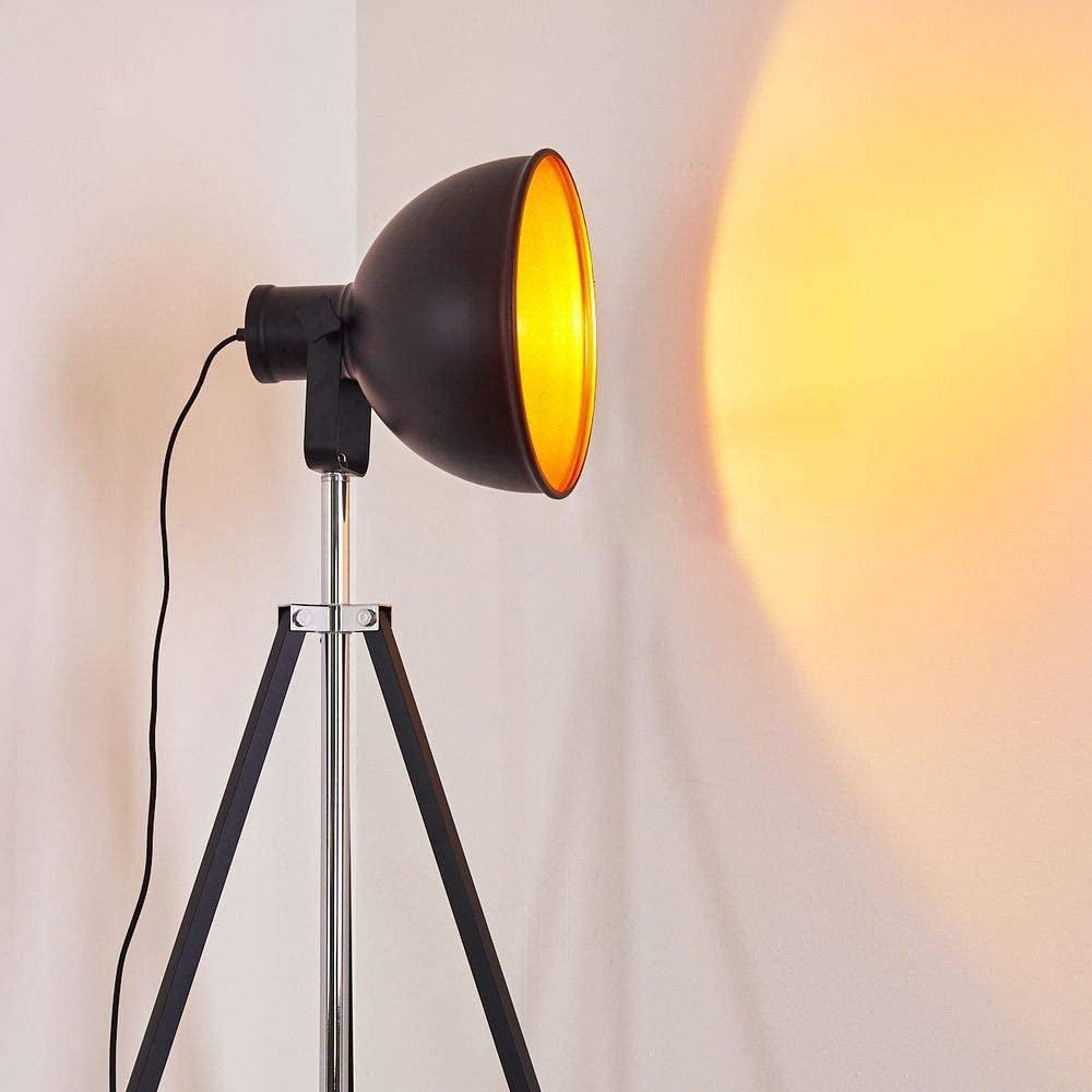 Cinema Projector Industrial Floor Lamp Wood Steel E27
