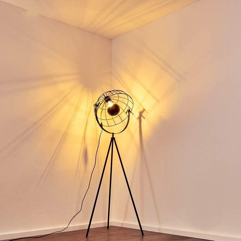 Moon Brut XL Industrial Cinema Floor Lamp V2 Raw Steel Wood E27