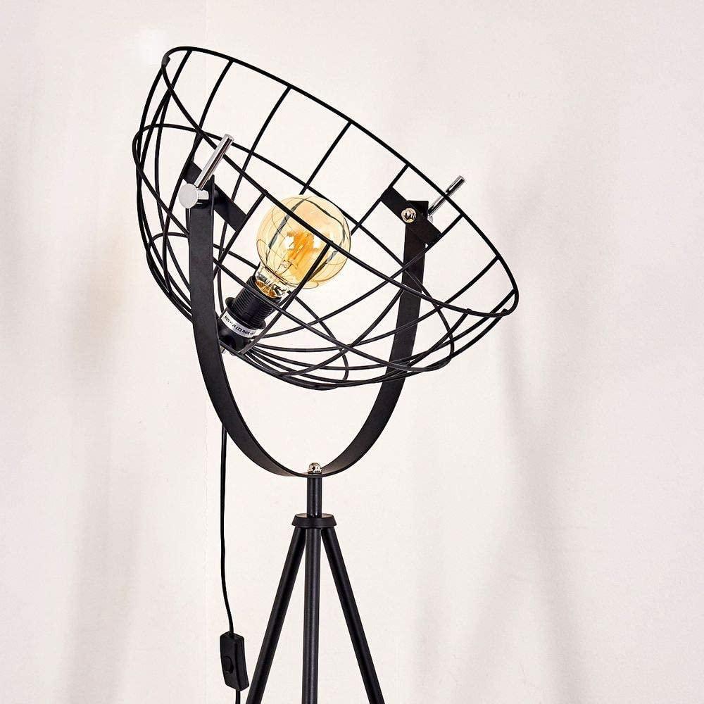 Moon Brut XL Industrial Cinema Floor Lamp Raw Steel Wood E27