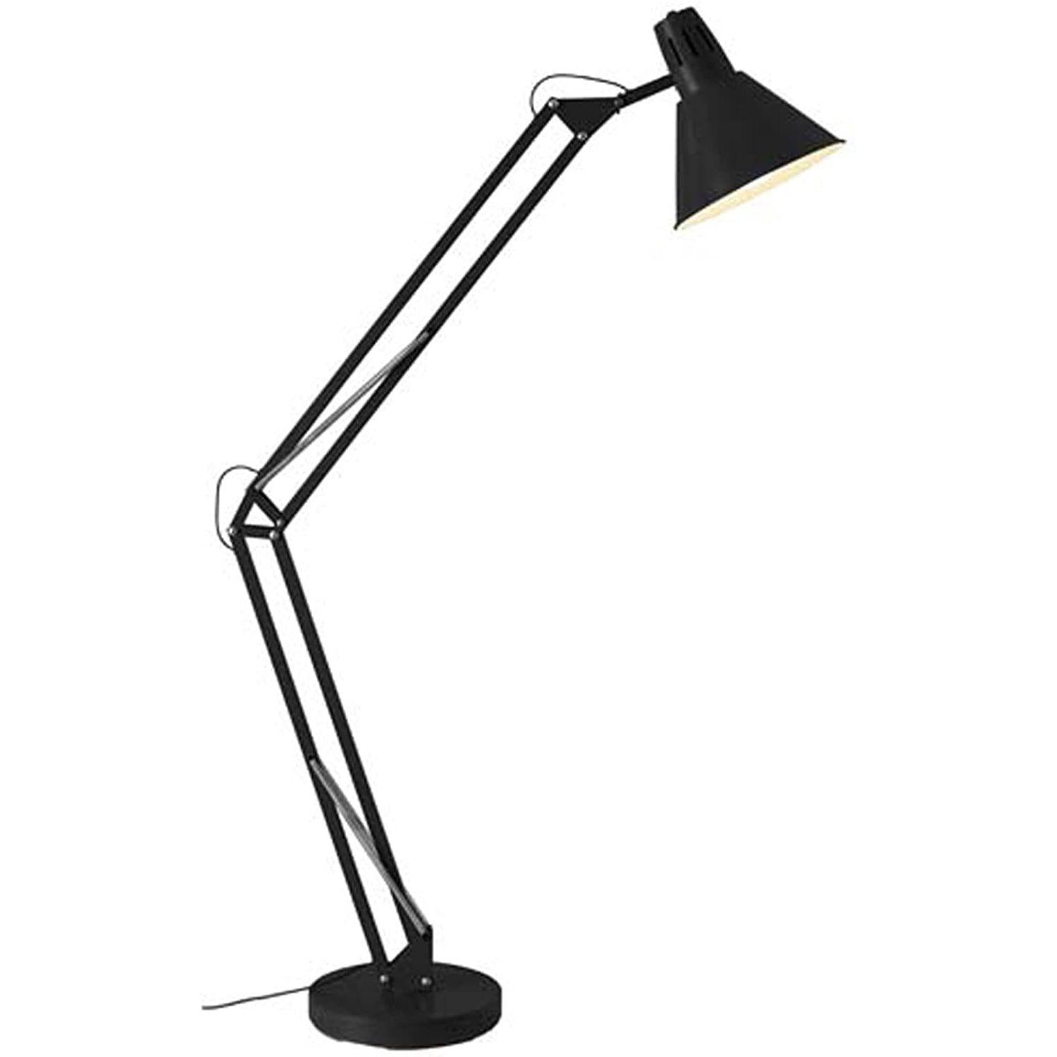 Pixar Industrial Cinema Floor Lamp Wood Unfinished Steel E27 180cm