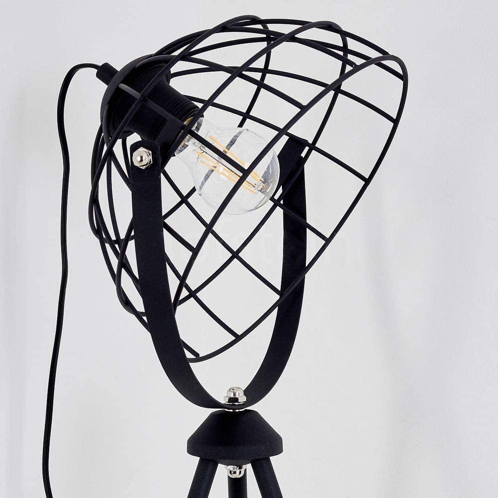 Moon Brut XS Industrial Cinema Floor Lamp Compact Raw Steel Wood E27