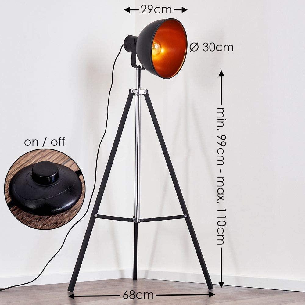 Cinema Projector Industrial Floor Lamp Wood Steel E27