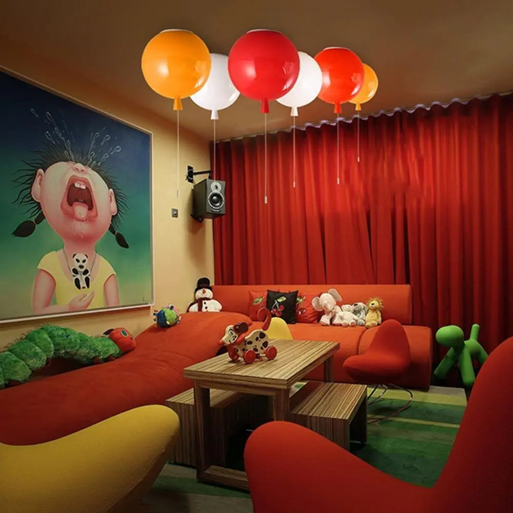 Balloon Ceiling Light Metal Acrylic E27 20 cm 6 Colours