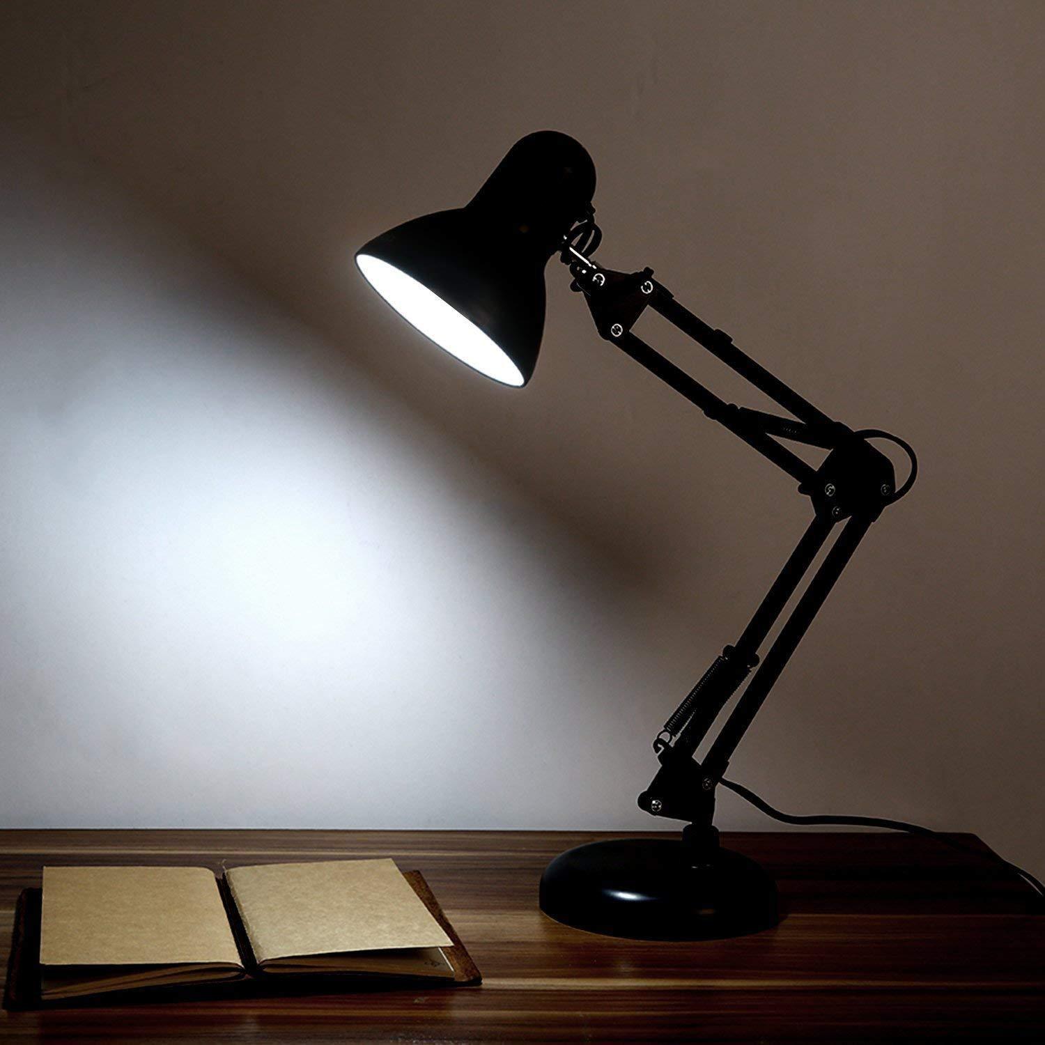 Articulated Industrial Desk Lamp Adjustable Arm Clamp Base E27 Max 40W