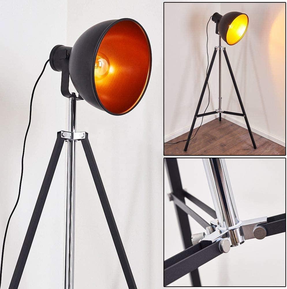Cinema Projector Industrial Floor Lamp Wood Steel E27